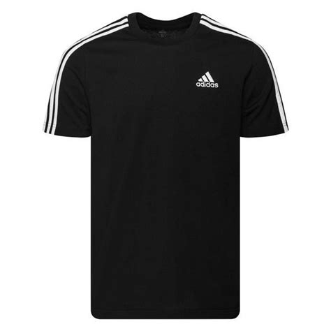 adidas t shirt schwarz mit weißen streifen|Schwarze T.